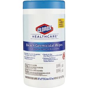 CloroxPro Healthcare Bleach Germicidal Wipes, Healthcare Cleaning and Industrial Cleaning, Clorox Wipes, 150 Count - 30577