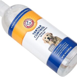 Arm & Hammer for Pets Dental Water Additive for Dogs, Tartar Control | Dog Dental Care Reduces Plaque & Tartar Buildup Without Brushing | 16 Fl Oz (Pack of 1), Odorless and Flavorless