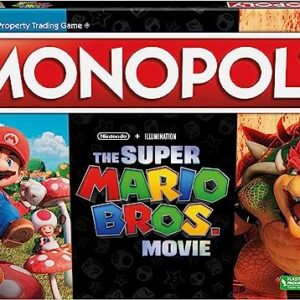 Monopoly The Super Mario Bros. Movie Edition Kids Board Game | Family Games for Super Mario Fans | Includes Bowser Token | Ages 8+ | 2-6 Players