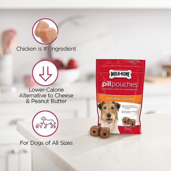 Milk-Bone Pill Pouches Dog Treats, Real Chicken Flavor, 6 Ounces (Pack of 5) - Image 2