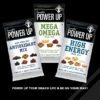 Power Up Assorted Trail Mix Travel Packs By Gourmet Nut, Mega Omega, Protein Packed, High Energy & Antioxidant Dried Fruit & Nuts Mix - Keto & Paleo Friendly Non GMO Vegan Gluten Free, 1.5oz (24 Pack) - Image 3